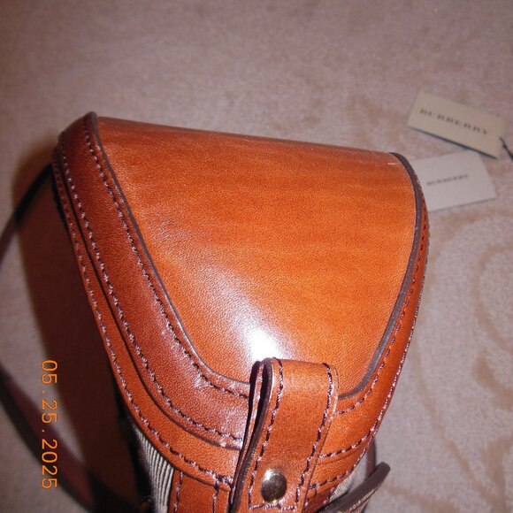 Burberry Orchard Bowling Handbag Bridle House Check pattern tan w/ original tags - Picture 8 of 16